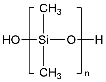 Structure of hydroxyl silicone oil.